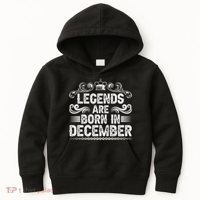 Legends Are Born In December Kids Hoodie