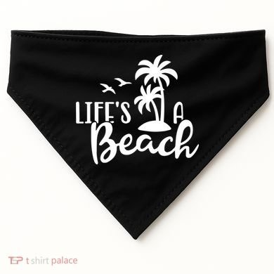 Life's A Beach Tropical USA-Made Doggie Bandana