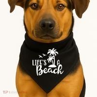 Life's A Beach Tropical USA-Made Doggie Bandana thumb 1