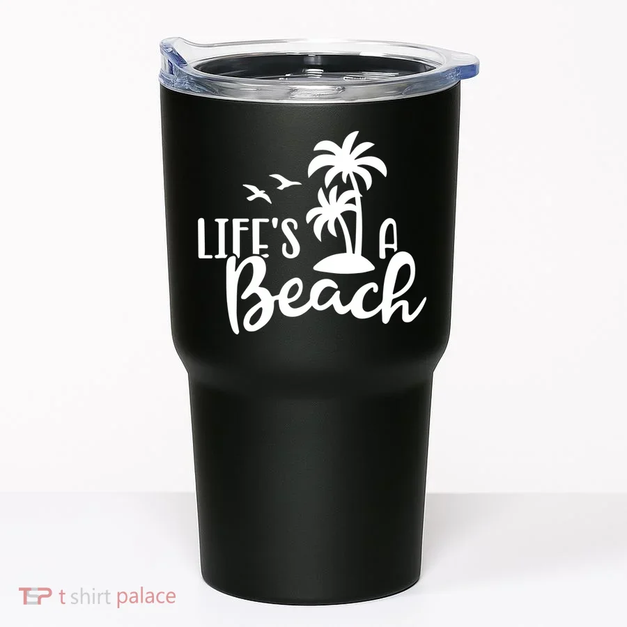 Life's A Beach Tropical Tumbler