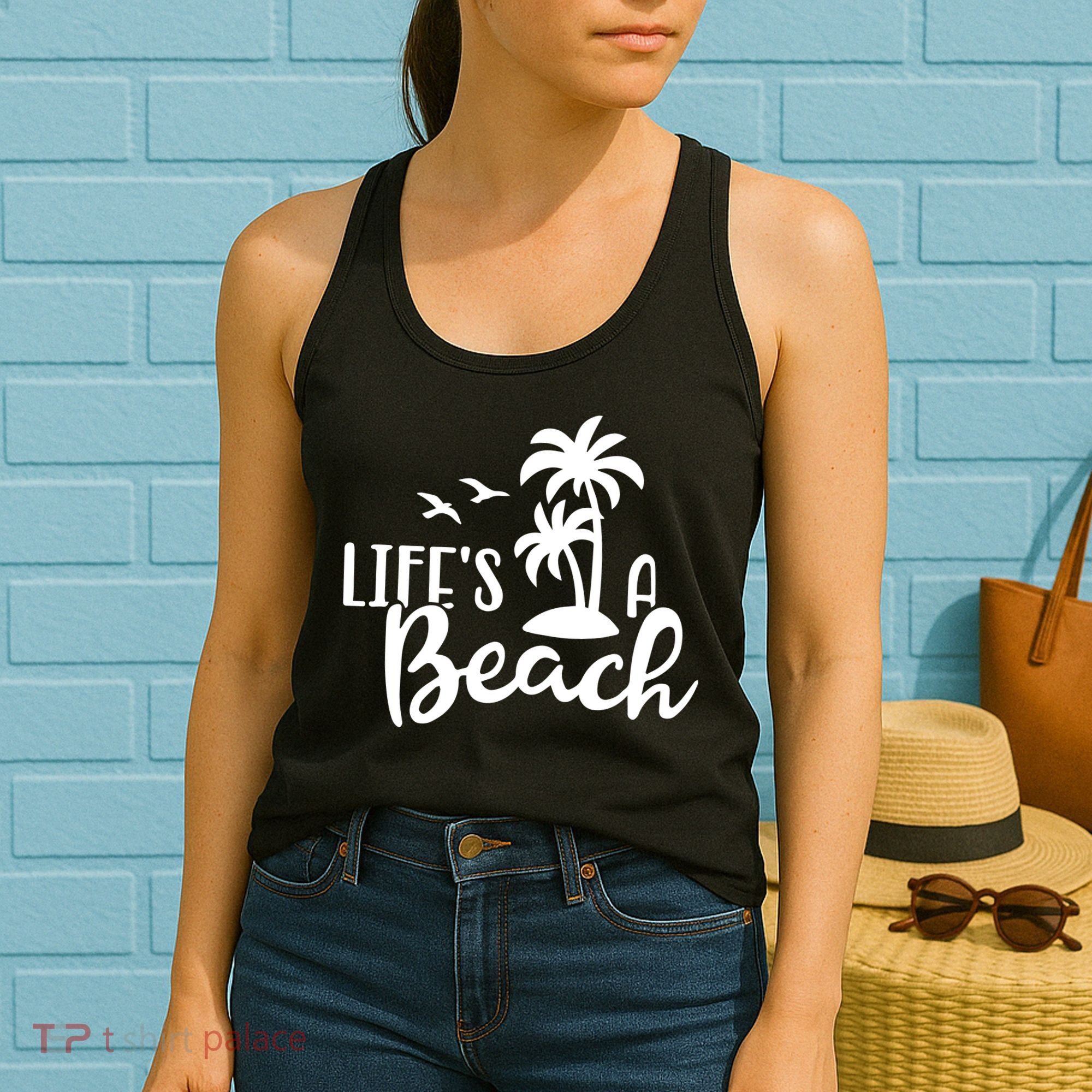 Life's A Beach Tropical Women's Tank Top