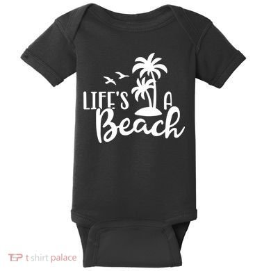Life's A Beach Tropical Baby Bodysuit