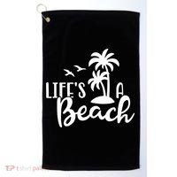Life's A Beach Tropical Golf Towel thumb 0