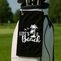 Life's A Beach Tropical Golf Towel thumb 2