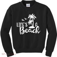 Life's A Beach Tropical Kids Sweatshirt thumb 0