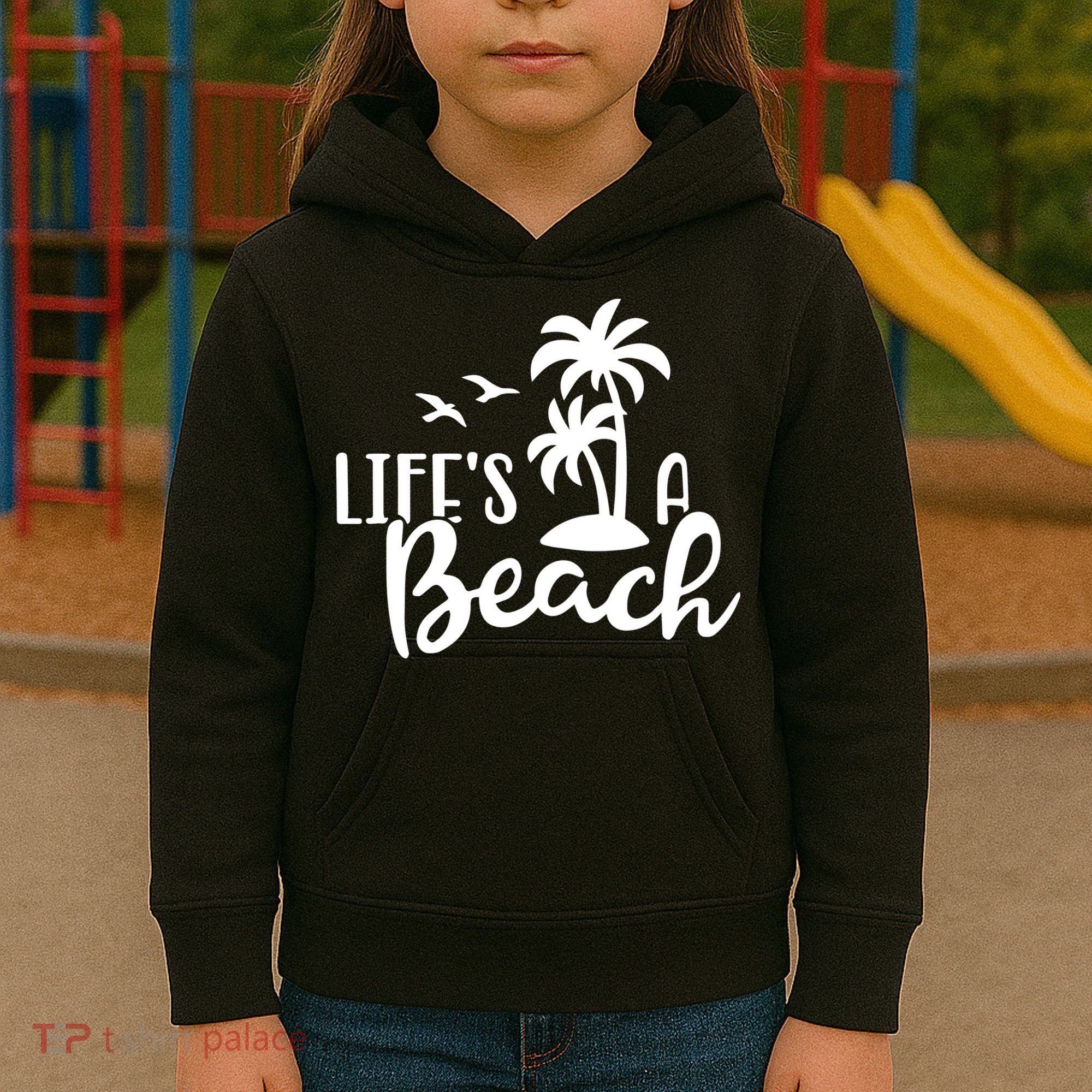 Life's A Beach Tropical Kids Hoodie