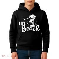Life's A Beach Tropical Kids Hoodie thumb 4