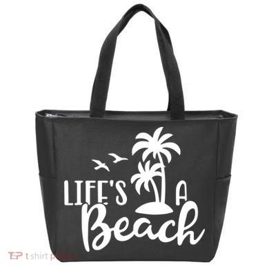 Life's A Beach Tropical Tote Bag