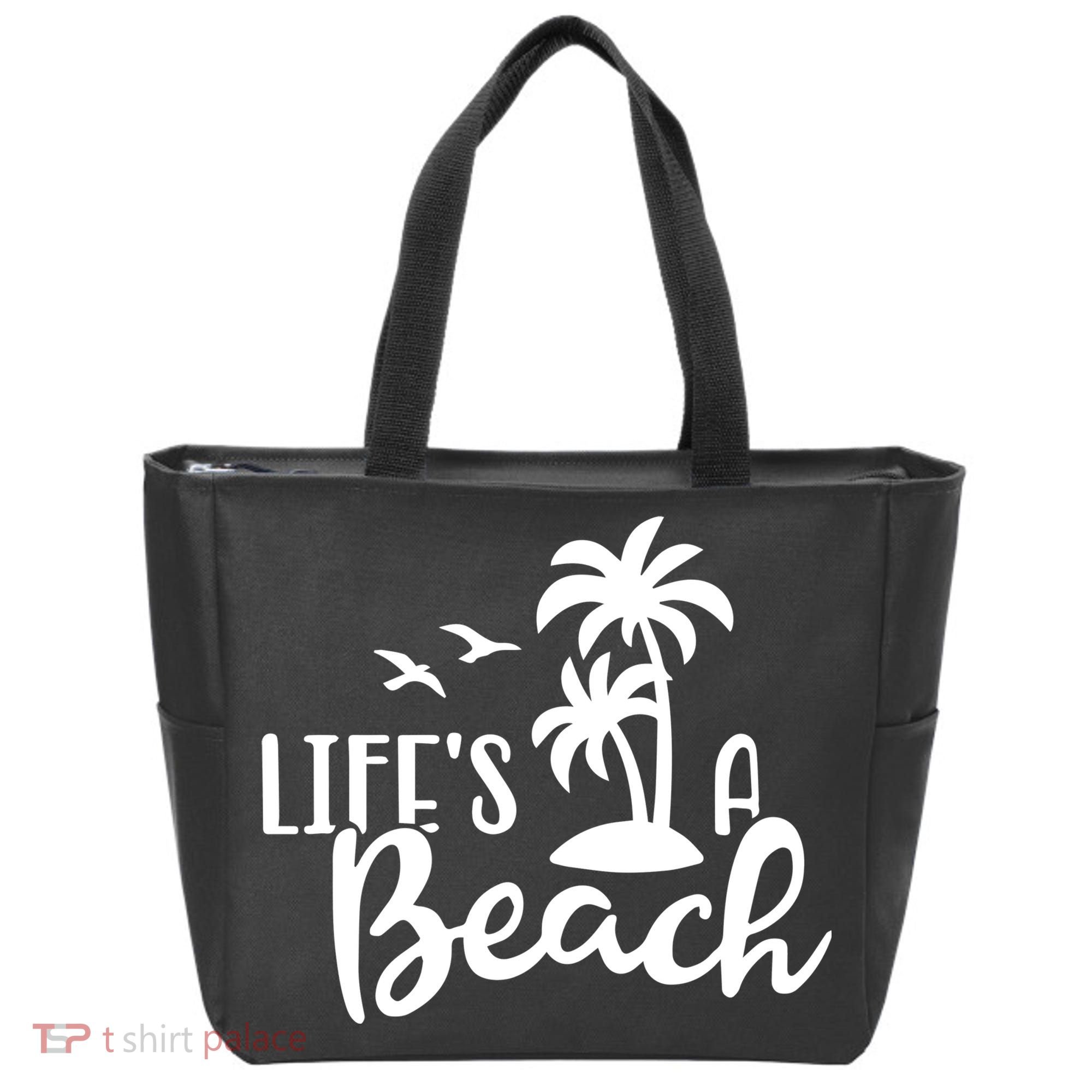 Life's A Beach Tropical Tote Bag