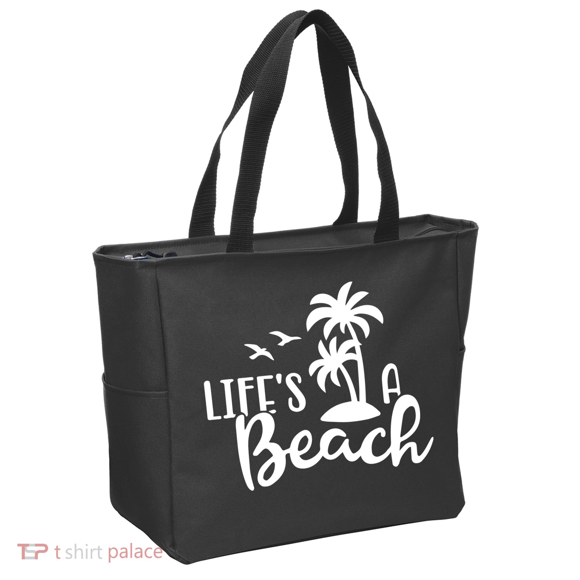 Life's A Beach Tropical Tote Bag