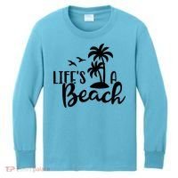 Life's A Beach Tropical Kids Long Sleeve Shirt thumb 0