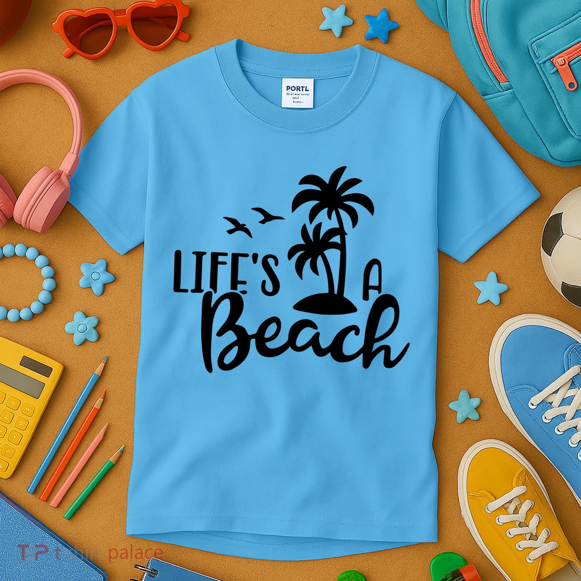 Life's A Beach Tropical Kids T-Shirt