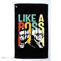 Like A Boss Presidents Day Washington Lincoln Abe George Golf Towel thumb 0