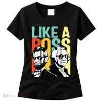 Like A Boss Presidents Day Washington Lincoln Abe George Women's T-Shirt thumb 0