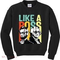 Like A Boss Presidents Day Washington Lincoln Abe George Kids Sweatshirt thumb 0
