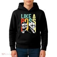 Like A Boss Presidents Day Washington Lincoln Abe George Kids Hoodie thumb 4
