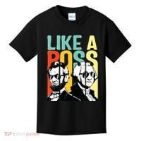 Like A Boss Presidents Day Washington Lincoln Abe George Kids T-Shirt thumb 0