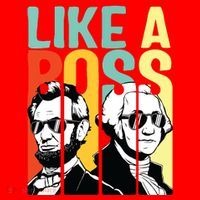 Like A Boss Presidents Day Washington Lincoln Abe George Santa Hat thumb 1