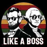Like A Boss Presidents Day Washington Lincoln Abe George Coffee Mug thumb 5