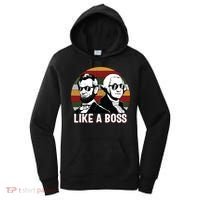 Like A Boss Presidents Day Washington Lincoln Abe George Women's Hoodie thumb 0