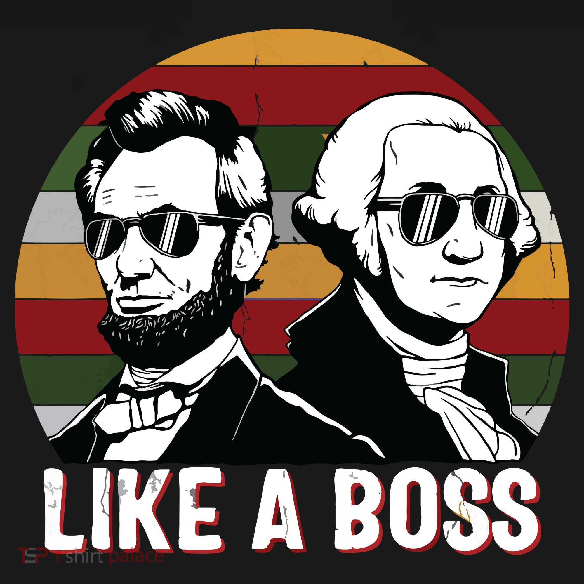 Like A Boss Presidents Day Washington Lincoln Abe George Women's Hoodie