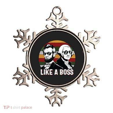 Like A Boss Presidents Day Washington Lincoln Abe George Ornament