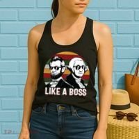 Like A Boss Presidents Day Washington Lincoln Abe George Women's Tank Top thumb 2