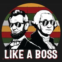 Like A Boss Presidents Day Washington Lincoln Abe George Toddler Hoodie thumb 2