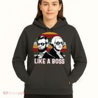 Like A Boss Presidents Day Washington Lincoln Abe George Hoodie thumb 5