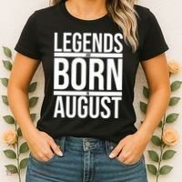 Legends Are Born In August Gift Women's T-Shirt thumb 2