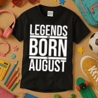 Legends Are Born In August Gift Kids T-Shirt thumb 3