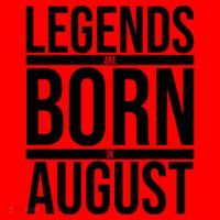 Legends Are Born In August Gift Santa Hat thumb 1