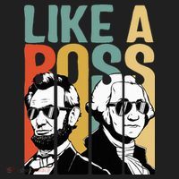 Like A Boss Presidents Day Washington Lincoln Abe George Beanie thumb 2