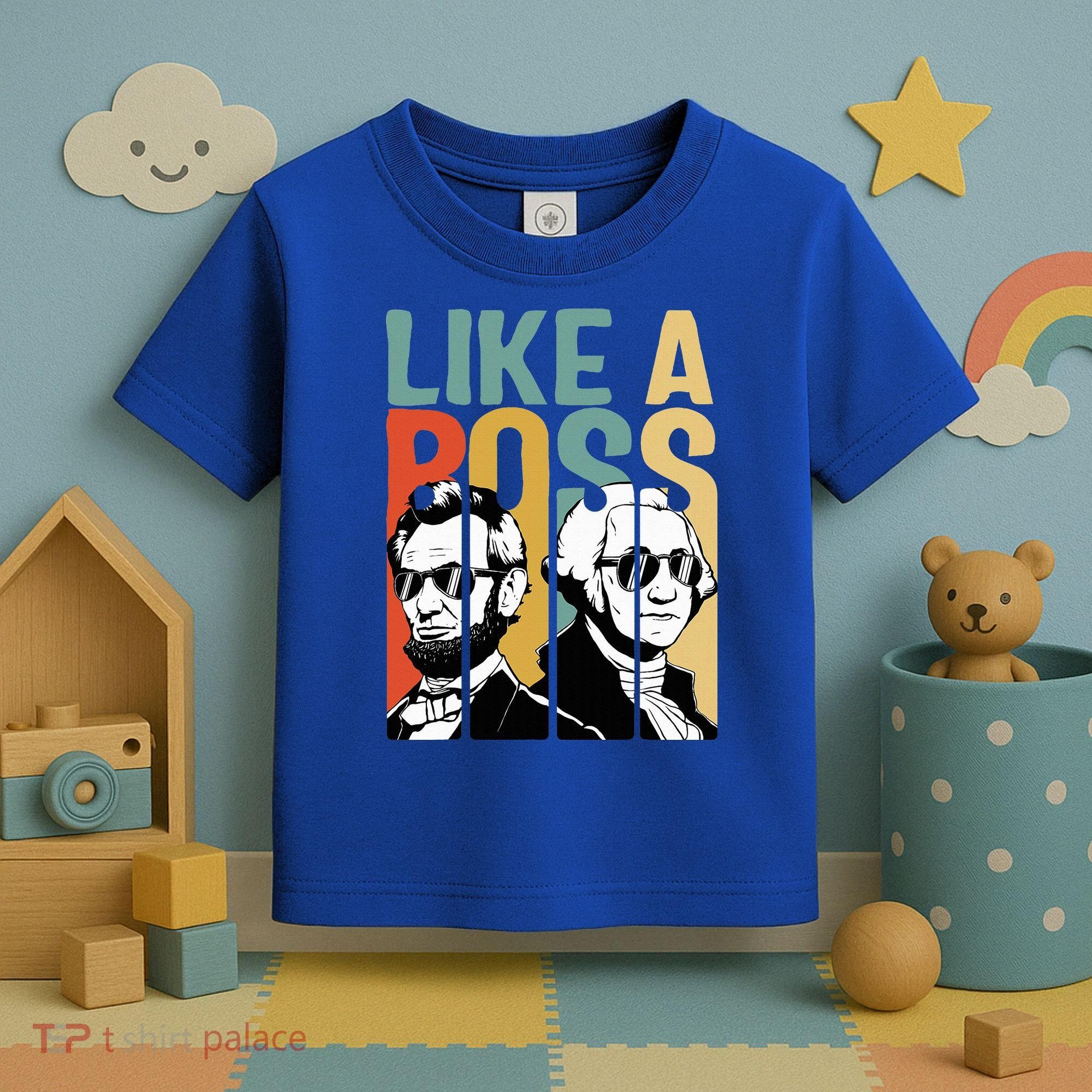 Like A Boss Presidents Day Washington Lincoln Abe George Toddler T-Shirt