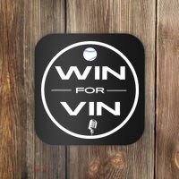 Los Angeles Baseball Win For Vin Microphone Coaster thumb 0