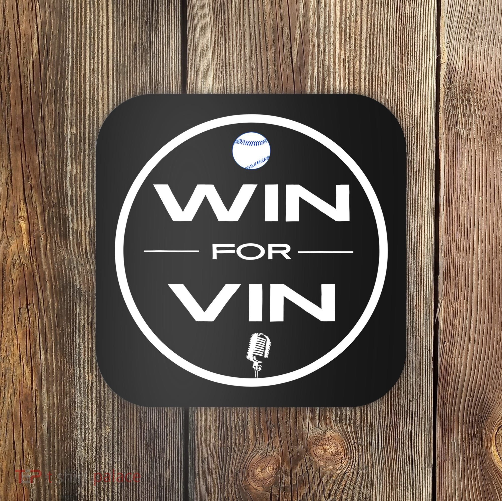 Los Angeles Baseball Win For Vin Microphone Coaster