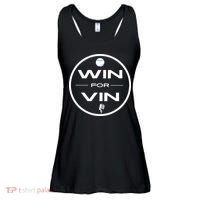 Los Angeles Baseball Win For Vin Microphone Ladies Essential Flowy Tank thumb 0