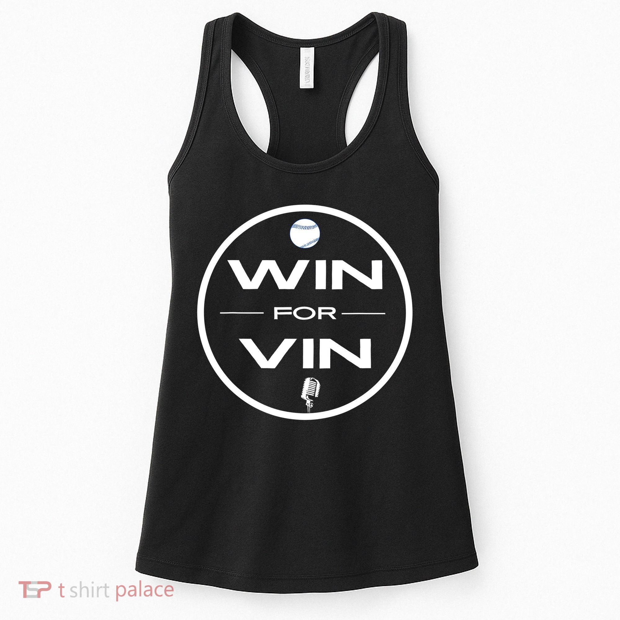 Los Angeles Baseball Win For Vin Microphone Women's Tank Top