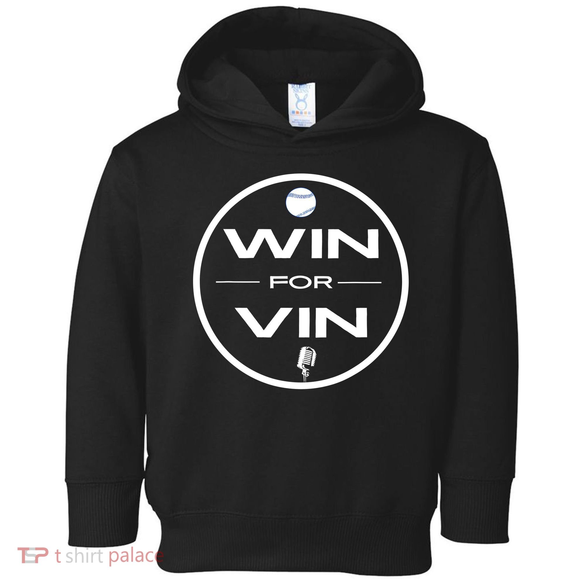 Los Angeles Baseball Win For Vin Microphone Toddler Hoodie