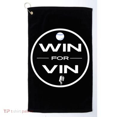 Los Angeles Baseball Win For Vin Microphone Golf Towel