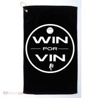 Los Angeles Baseball Win For Vin Microphone Golf Towel thumb 0