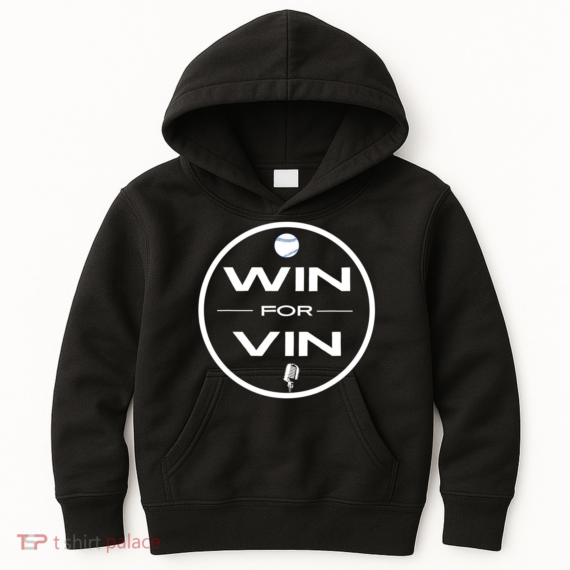 Los Angeles Baseball Win For Vin Microphone Kids Hoodie