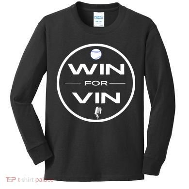 Los Angeles Baseball Win For Vin Microphone Kids Long Sleeve Shirt