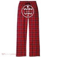 Los Angeles Baseball Win For Vin Microphone Women's Flannel Plaid Pajama Pants thumb 0