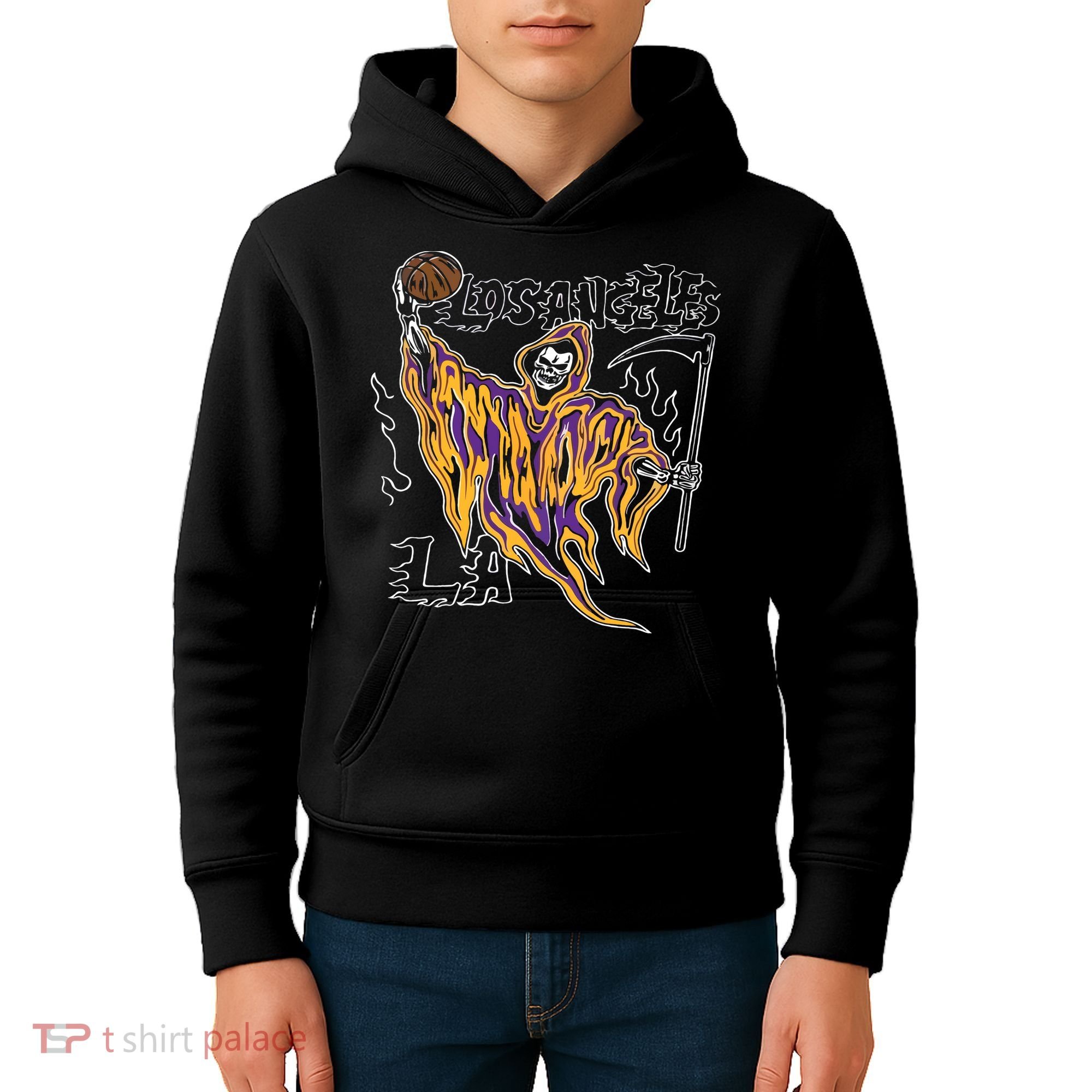 Los Angeles Basketball Player Kids Hoodie