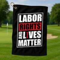 Labor Rights And Lives Matter  Golf Towel thumb 1