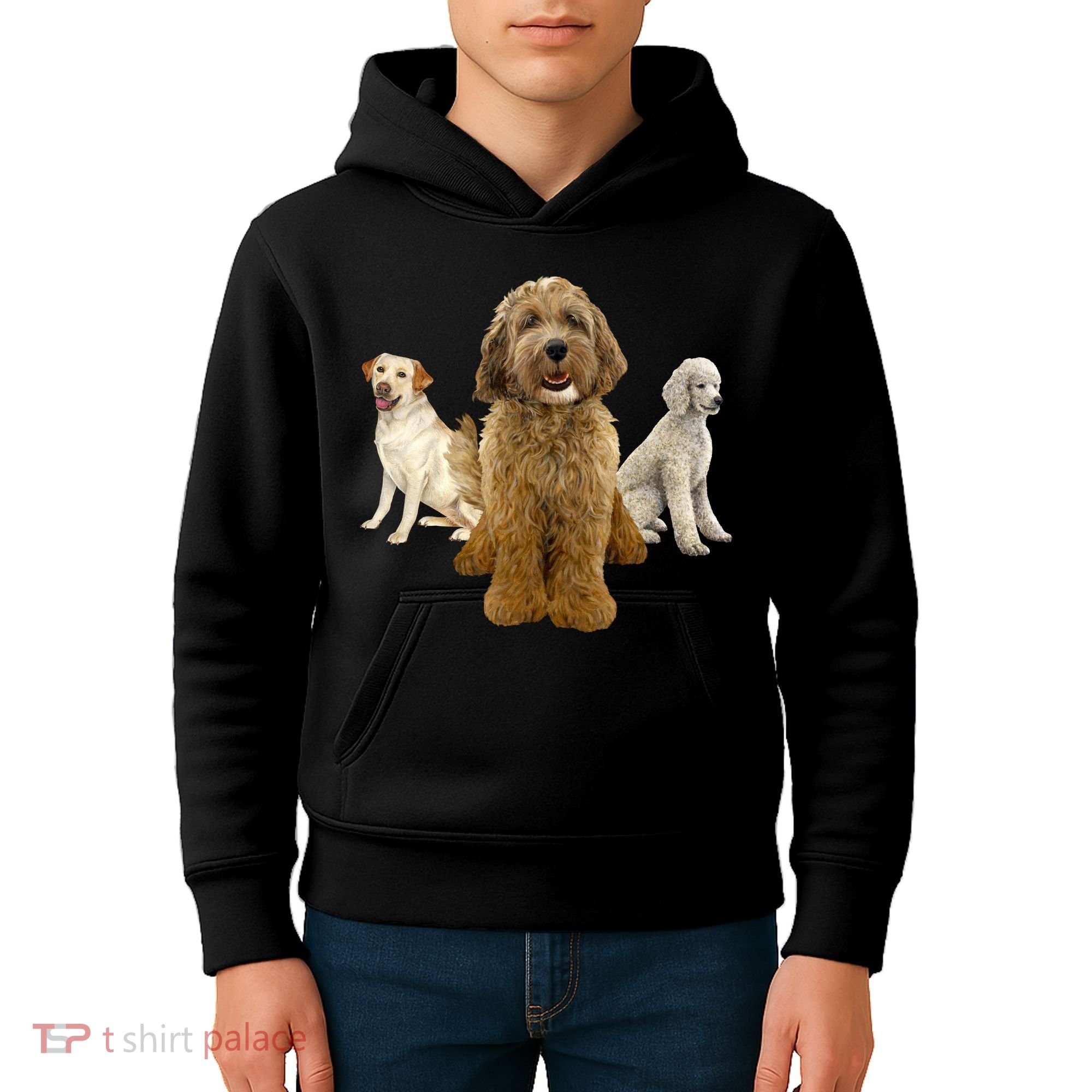 Labradoodle Trio Kids Hoodie