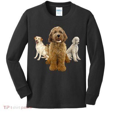 Labradoodle Trio Kids Long Sleeve Shirt