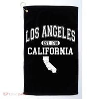 Los Angeles California Est 1781 Varsity Golf Towel thumb 0