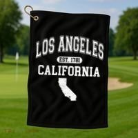 Los Angeles California Est 1781 Varsity Golf Towel thumb 1